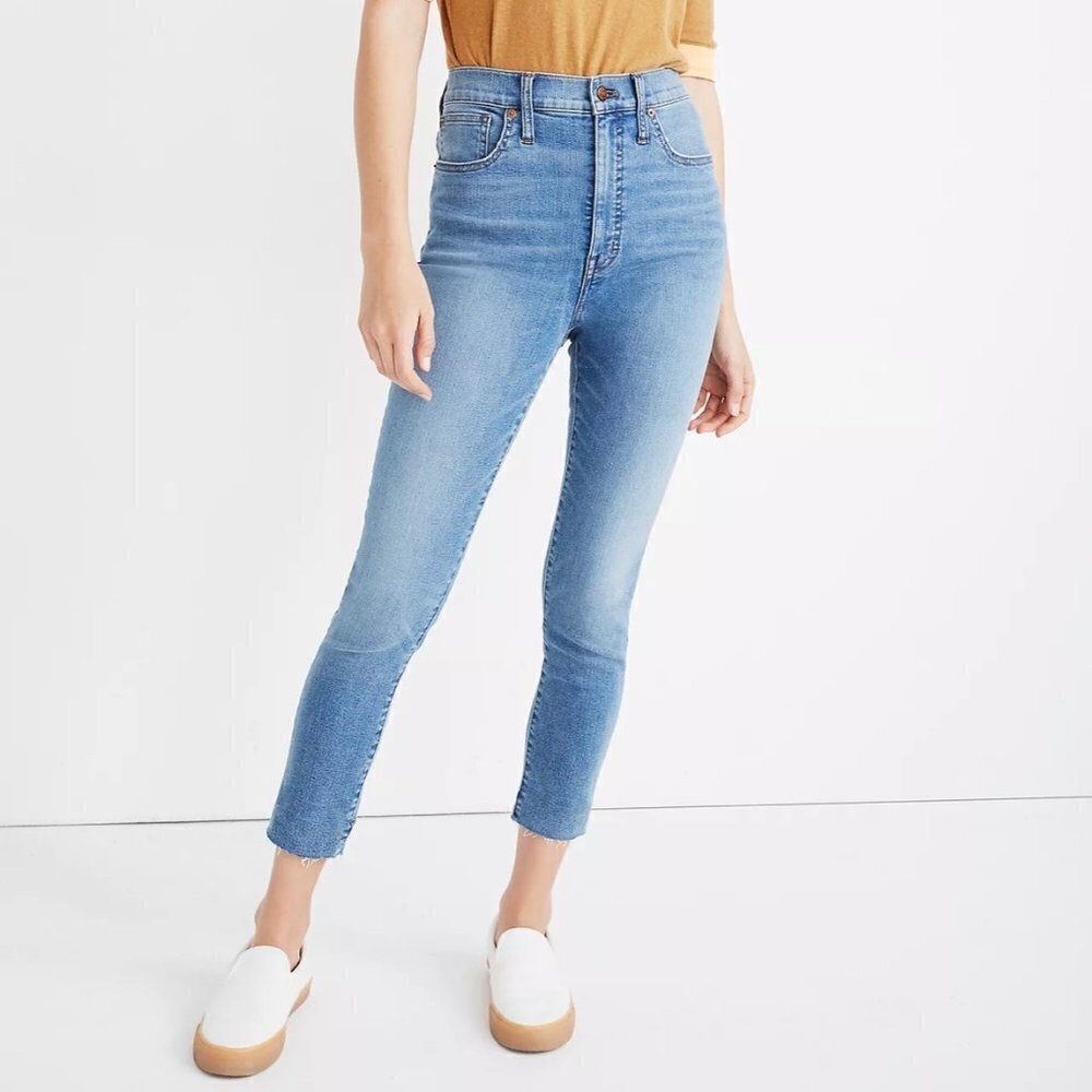 NWT Madewell 11" High Rise Skinny Crop Jeans Size 26 Tall Brooksedge wash